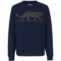 Peaces.bio - handbedruckte Biomode Bio Damen Sweatshirt Loose Fit Leopard