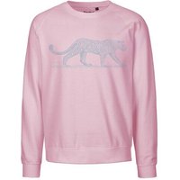 Peaces.bio - handbedruckte Biomode Bio Damen Sweatshirt Loose Fit Leopard
