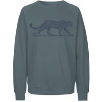 Peaces.bio - handbedruckte Biomode Bio Damen Sweatshirt Loose Fit Leopard
