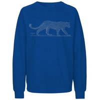 Peaces.bio - handbedruckte Biomode Bio Damen Sweatshirt Loose Fit Leopard