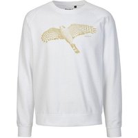 Peaces.bio - handbedruckte Biomode Bio Damen-Sweatshirt Loose Fit Sperber
