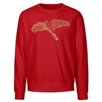 Peaces.bio - handbedruckte Biomode Bio Damen-Sweatshirt Loose Fit Sperber