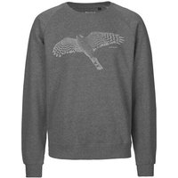 Peaces.bio - handbedruckte Biomode Bio Damen-Sweatshirt Loose Fit Sperber