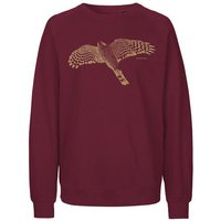 Peaces.bio - handbedruckte Biomode Bio Damen-Sweatshirt Loose Fit Sperber