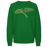 Peaces.bio - handbedruckte Biomode Bio Damen-Sweatshirt Loose Fit Sperber