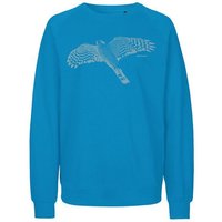 Peaces.bio - handbedruckte Biomode Bio Damen-Sweatshirt Loose Fit Sperber
