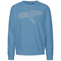 Peaces.bio - handbedruckte Biomode Bio Damen-Sweatshirt Loose Fit Sperber