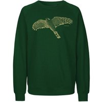 Peaces.bio - handbedruckte Biomode Bio Damen-Sweatshirt Loose Fit Sperber