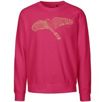 Peaces.bio - handbedruckte Biomode Bio Damen-Sweatshirt Loose Fit Sperber