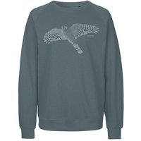 Peaces.bio - handbedruckte Biomode Bio Damen-Sweatshirt Loose Fit Sperber