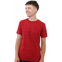 Spangeltangel T-Shirt "Vogelschwarm", bedrucktes Herrenshirt, Siebdruck, Bio-Baumwolle