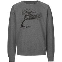Peaces.bio - handbedruckte Biomode Bio Herren-Sweatshirt Windy Tree