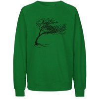 Peaces.bio - handbedruckte Biomode Bio Herren-Sweatshirt Windy Tree