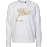 Peaces.bio - handbedruckte Biomode Bio Damen-Sweatshirt Loose Fit Windy Tree
