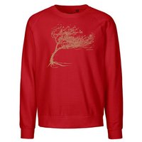 Peaces.bio - handbedruckte Biomode Bio Damen-Sweatshirt Loose Fit Windy Tree