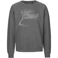 Peaces.bio - handbedruckte Biomode Bio Damen-Sweatshirt Loose Fit Windy Tree