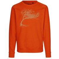 Peaces.bio - handbedruckte Biomode Bio Damen-Sweatshirt Loose Fit Windy Tree