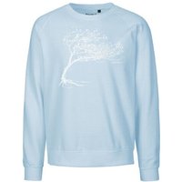 Peaces.bio - handbedruckte Biomode Bio Damen-Sweatshirt Loose Fit Windy Tree