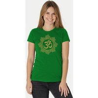 Peaces.bio - handbedruckte Biomode Bio-Damen-T-Shirt "Classic Om"