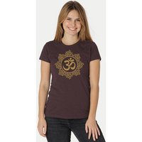 Peaces.bio - handbedruckte Biomode Bio-Damen-T-Shirt "Classic Om"