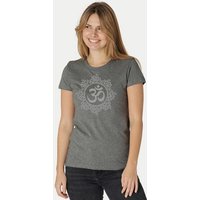 Peaces.bio - handbedruckte Biomode Bio-Damen-T-Shirt "Classic Om"