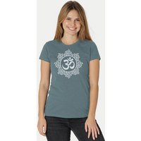 Peaces.bio - handbedruckte Biomode Bio-Damen-T-Shirt "Classic Om"