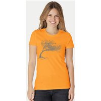 Peaces.bio - handbedruckte Biomode Bio-Damen-T-Shirt "Windy Tree"