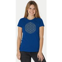 Peaces.bio - handbedruckte Biomode Bio-Damen-T-Shirt Die Blume des Lebens