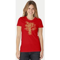 Peaces.bio - handbedruckte Biomode Damen Biobaumwoll T-Shirt Chestnut