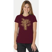Peaces.bio - handbedruckte Biomode Damen Biobaumwoll T-Shirt Chestnut