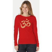 Peaces.bio - handbedruckte Biomode Bio-Damen-Langarmshirt "OM"