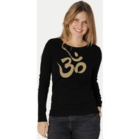 Peaces.bio - handbedruckte Biomode Bio-Damen-Langarmshirt "OM"