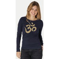Peaces.bio - handbedruckte Biomode Bio-Damen-Langarmshirt "OM"