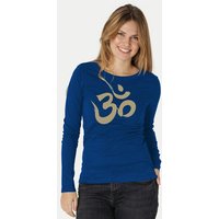 Peaces.bio - handbedruckte Biomode Bio-Damen-Langarmshirt "OM"
