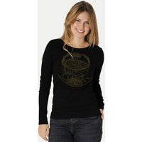 Peaces.bio - handbedruckte Biomode Bio-Damen-Langarmshirt "Weltenesche"