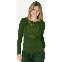 Peaces.bio - handbedruckte Biomode Bio-Damen-Langarmshirt "Weltenesche"