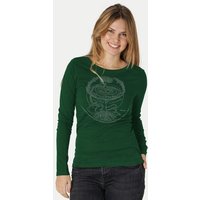 Peaces.bio - handbedruckte Biomode Bio-Damen-Langarmshirt "Weltenesche"