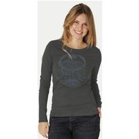 Peaces.bio - handbedruckte Biomode Bio-Damen-Langarmshirt "Weltenesche"
