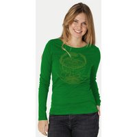 Peaces.bio - handbedruckte Biomode Bio-Damen-Langarmshirt "Weltenesche"