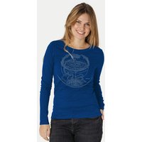 Peaces.bio - handbedruckte Biomode Bio-Damen-Langarmshirt "Weltenesche"