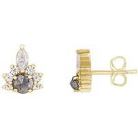 Eppi Ohrringe mit Salt and Pepper Diamanten und Moissaniten Kruno