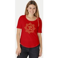 Peaces.bio - handbedruckte Biomode Damen Halbarm-Shirt Classic Om