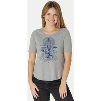 Peaces.bio - handbedruckte Biomode Damen Halbarm-Shirt Ganesha