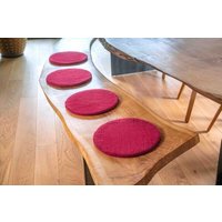 naturling Filz Stuhlkissen rund 35cm aus 100% Schurwolle