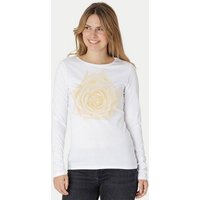 Peaces.bio - handbedruckte Biomode Bio-Damen-Langarmshirt Rose