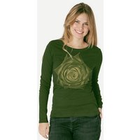 Peaces.bio - handbedruckte Biomode Bio-Damen-Langarmshirt Rose