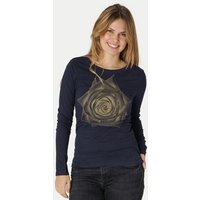 Peaces.bio - handbedruckte Biomode Bio-Damen-Langarmshirt Rose