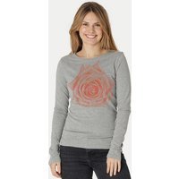 Peaces.bio - handbedruckte Biomode Bio-Damen-Langarmshirt Rose