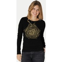 Peaces.bio - handbedruckte Biomode Bio-Damen-Langarmshirt Rose