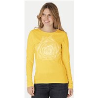 Peaces.bio - handbedruckte Biomode Bio-Damen-Langarmshirt Rose